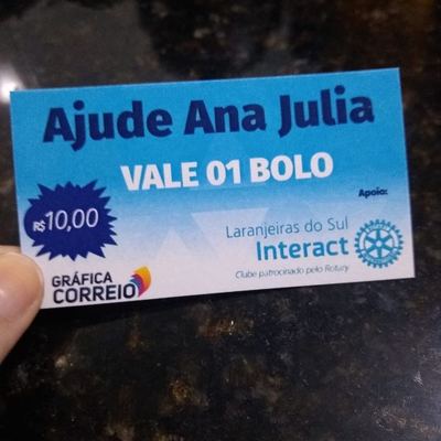 Interact Clube de Laranjeiras do Sul promove ação em prol ao tratamento de Anna Julia de Souza