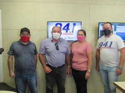 Prefeitos eleitos da CantÃº visitam a Campo Aberto FM e agradecem eleitores