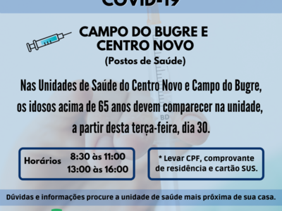 Rio Bonito do IguaÃ§u inicia cronograma de vacinaÃ§Ã£o contra o coronavÃ­rus