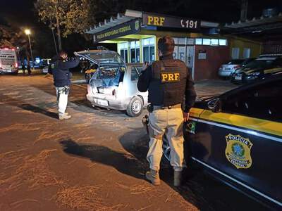 Laranjeiras: PRF prende traficante transportando 163 kg de maconha