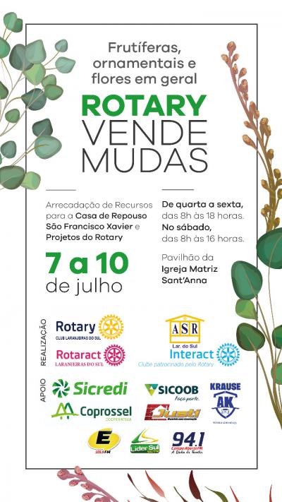 ComeÃ§a hoje quarta-feira (07/07) o Rotary vende mudas em Laranjeiras do Sul