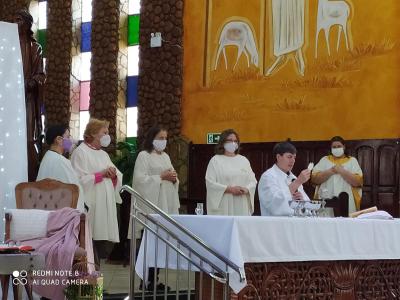 ProcissÃ£o e bÃªnÃ§Ã£o dos carros no dia da Padroeira Santâ€™Ana