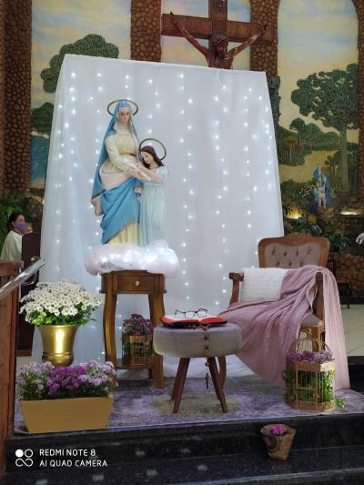 ProcissÃ£o e bÃªnÃ§Ã£o dos carros no dia da Padroeira Santâ€™Ana