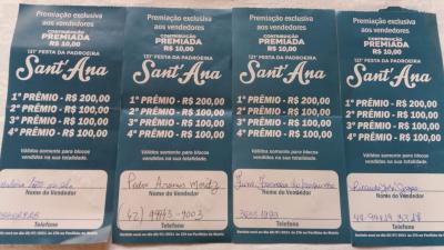ContribuiÃ§Ã£o Premiada da Festa de SantÂ´Ana comercializou mais de 10 mil NÃºmeros