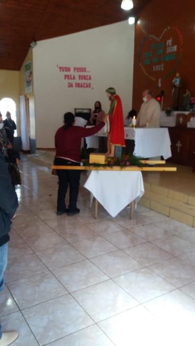 FESTA DO SENHOR BOM JESUS NO DIVISOR EM NOVA LARANJEIRAS TEVE TRIDUO, CARREATA E MISSA SOLENE