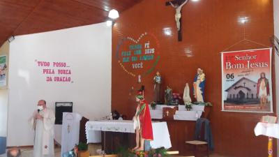 FESTA DO SENHOR BOM JESUS NO DIVISOR EM NOVA LARANJEIRAS TEVE TRIDUO, CARREATA E MISSA SOLENE