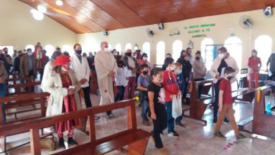 FESTA DO SENHOR BOM JESUS NO DIVISOR EM NOVA LARANJEIRAS TEVE TRIDUO, CARREATA E MISSA SOLENE