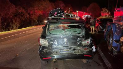 GuaraniaÃ§u: Acidente na BR 277 envolve 14 veÃ­culos e deixa um morto e vÃ¡rios feridos