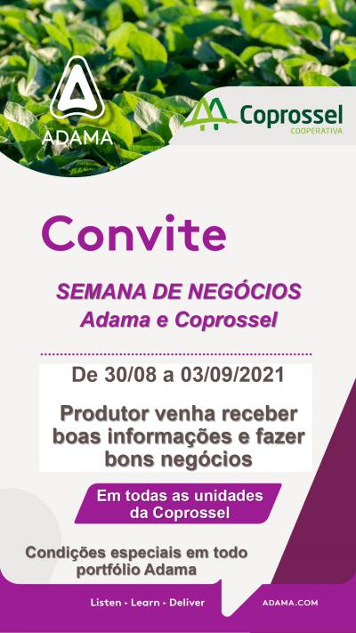 Semana de negÃ³cios  Adama -  Coprossel inicia na segunda-feira (30/08)