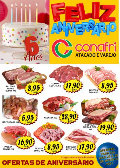 Confira as super ofertas dos 6 anos do AtacadÃ£o Conafri em Laranjeiras do Sul