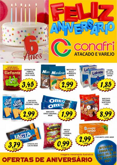Confira as super ofertas dos 6 anos do AtacadÃ£o Conafri em Laranjeiras do Sul
