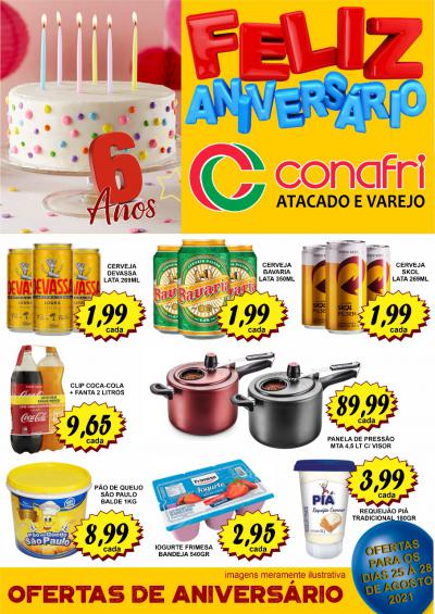 Confira as super ofertas dos 6 anos do AtacadÃ£o Conafri em Laranjeiras do Sul