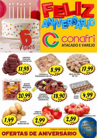 Confira as super ofertas dos 6 anos do AtacadÃ£o Conafri em Laranjeiras do Sul