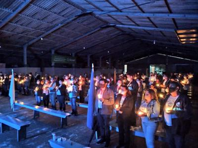 TerÃ§o luminoso marcou a abertura da semana pela vida em Laranjeiras do Sul
