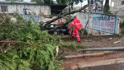 Ventos de atÃ© 100 km/h atingem a RegiÃ£o Sudoeste do Estado