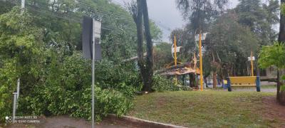 Ventos de atÃ© 100 km/h atingem a RegiÃ£o Sudoeste do Estado