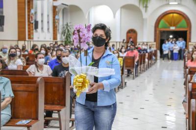 Missa de AÃ§Ã£o de GraÃ§as realizada na Matriz abriu a programaÃ§Ã£o de aniversÃ¡rio de 75 anos de Laranjeiras do Sul