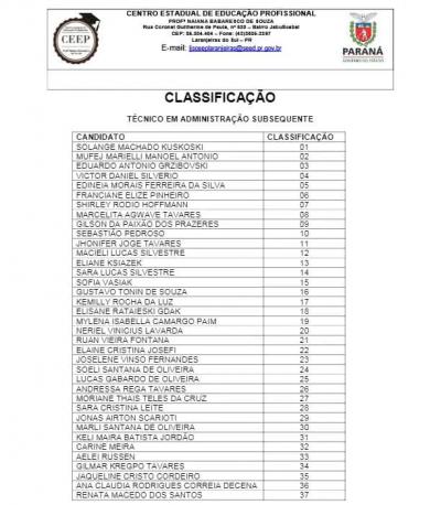 Seed autoriza abertura de novas turmas em AdministraÃ§Ã£o na Escola TÃ©cnica