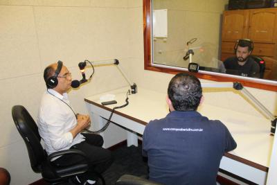 Padre Paulo Carlos De Souza Diretor Geral da Central Cultura de ComunicaÃ§Ã£o Visitou a Campo Aberto FM