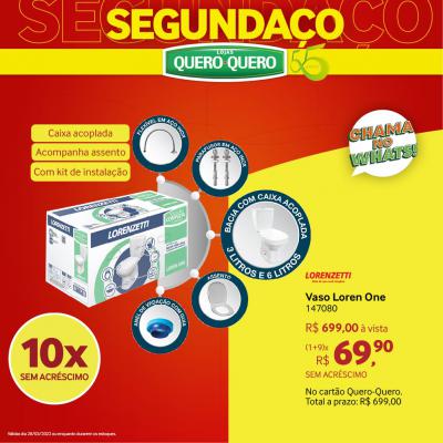 Tem segundaÃ§o (28) nas Lojas Quero Quero Laranjeiras do Sul e Nova Laranjeiras 