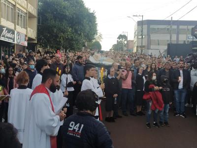 ProcissÃ£o Luminosa em Laranjeiras do Sul reuniu mais de 5 mil FiÃ©is