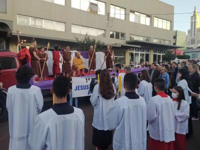 ProcissÃ£o Luminosa em Laranjeiras do Sul reuniu mais de 5 mil FiÃ©is
