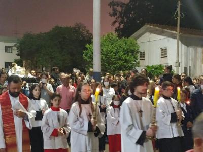 ProcissÃ£o Luminosa em Laranjeiras do Sul reuniu mais de 5 mil FiÃ©is
