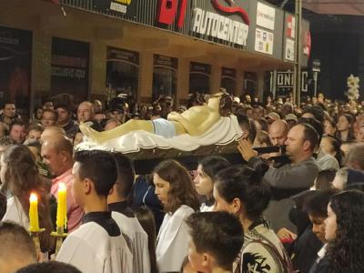 ProcissÃ£o Luminosa em Laranjeiras do Sul reuniu mais de 5 mil FiÃ©is