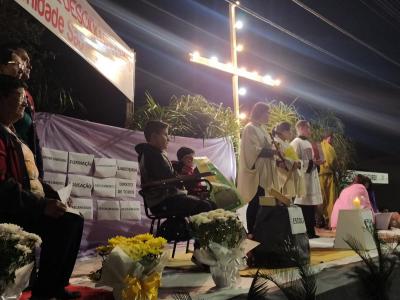 ProcissÃ£o Luminosa em Laranjeiras do Sul reuniu mais de 5 mil FiÃ©is