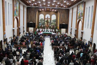 Igreja Matriz lota na CelebraÃ§Ã£o de Abertura da Novena de Sant'Ana
