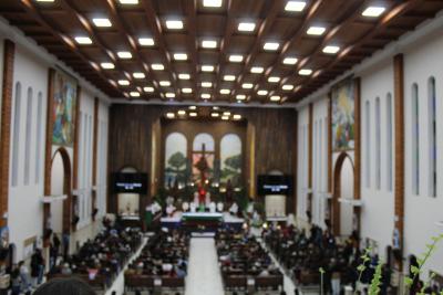 Igreja Matriz lota na CelebraÃ§Ã£o de Abertura da Novena de Sant'Ana