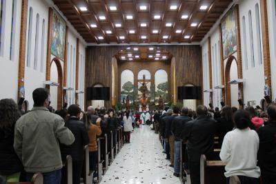 Igreja Matriz lota na CelebraÃ§Ã£o de Abertura da Novena de Sant'Ana