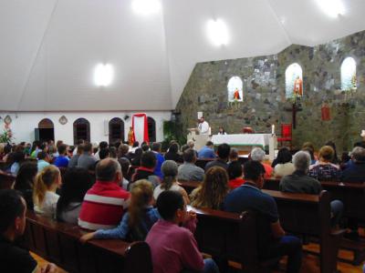 Dezenas de fiÃ©is participaram do 1Âº dia do TrÃ­duo em louvor ao Senhor Bom Jesus em Campo Mendes