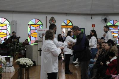 Bispo Dom Amilton Presidiu a Missa das CrianÃ§as em louvor ao Bom Jesus em Campo Mendes