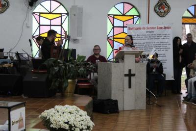 Bispo Dom Amilton Presidiu a Missa das CrianÃ§as em louvor ao Bom Jesus em Campo Mendes