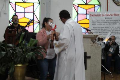 Bispo Dom Amilton Presidiu a Missa das CrianÃ§as em louvor ao Bom Jesus em Campo Mendes