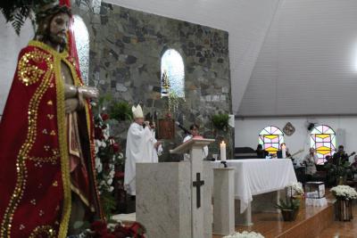 Bispo Dom Amilton Presidiu a Missa das CrianÃ§as em louvor ao Bom Jesus em Campo Mendes