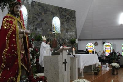 Bispo Dom Amilton Presidiu a Missa das CrianÃ§as em louvor ao Bom Jesus em Campo Mendes