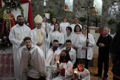 Bispo Dom Amilton Presidiu a Missa das CrianÃ§as em louvor ao Bom Jesus em Campo Mendes