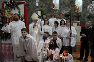 Bispo Dom Amilton Presidiu a Missa das CrianÃ§as em louvor ao Bom Jesus em Campo Mendes