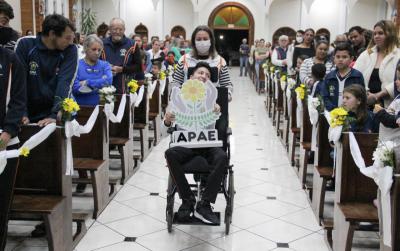 Missa De AÃ§Ã£o de GraÃ§as marcou a Abertura da Semana Nacional da Pessoa com DeficiÃªncia Intelectual e MÃºltipla em Laranjeiras do Sul 