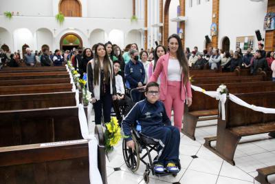 Missa De AÃ§Ã£o de GraÃ§as marcou a Abertura da Semana Nacional da Pessoa com DeficiÃªncia Intelectual e MÃºltipla em Laranjeiras do Sul 