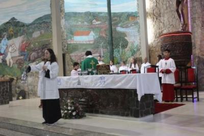 Com ParticipaÃ§Ã£o Da RCC e CTG EstÃ¢ncia do IguaÃ§u aconteceu o 4Âº dia da Novena da Padroeira em Laranjeiras do Sul