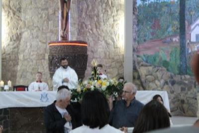 Com a participaÃ§Ã£o da secretaria de SaÃºde em alusÃ£o ao outubro rosa aconteceu o 7Âº dia da Novena da Padroeira em Laranjeiras do Sul