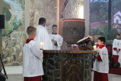 Com a participaÃ§Ã£o da secretaria de SaÃºde em alusÃ£o ao outubro rosa aconteceu o 7Âº dia da Novena da Padroeira em Laranjeiras do Sul
