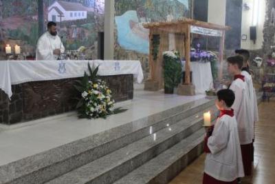 Com a participaÃ§Ã£o da secretaria de SaÃºde em alusÃ£o ao outubro rosa aconteceu o 7Âº dia da Novena da Padroeira em Laranjeiras do Sul