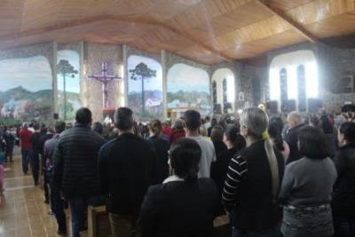 PenÃºltimo dia da Novena da padroeira, em Laranjeiras do Sul, foi marcada pela emoÃ§Ã£o dos devotos