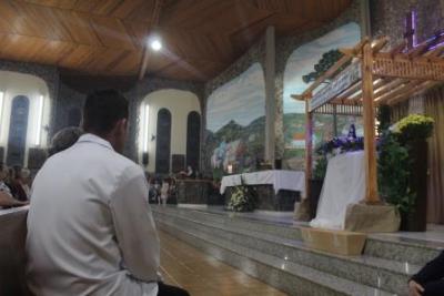 PenÃºltimo dia da Novena da padroeira, em Laranjeiras do Sul, foi marcada pela emoÃ§Ã£o dos devotos