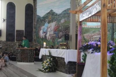 PenÃºltimo dia da Novena da padroeira, em Laranjeiras do Sul, foi marcada pela emoÃ§Ã£o dos devotos
