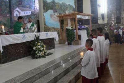 PenÃºltimo dia da Novena da padroeira, em Laranjeiras do Sul, foi marcada pela emoÃ§Ã£o dos devotos
